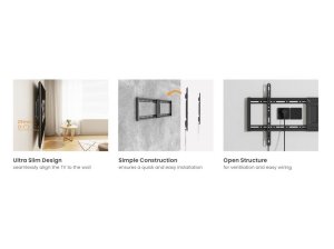 Equip 43"-95" Fixed Slim TV Wall Mount Bracket