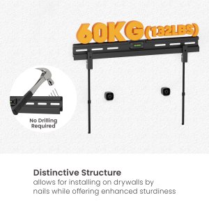 Equip 37"-86" No Drilling TV Wall Mount Bracket