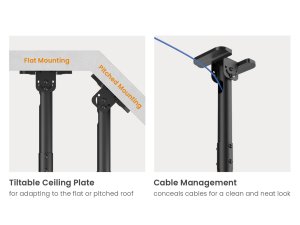 Equip 43"-86" Back to Back Dual Screen Ceiling Mount