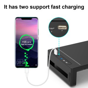 Equip Ergonomic Monitor Stand with USB (USB-A x 4, USB-C x 1)