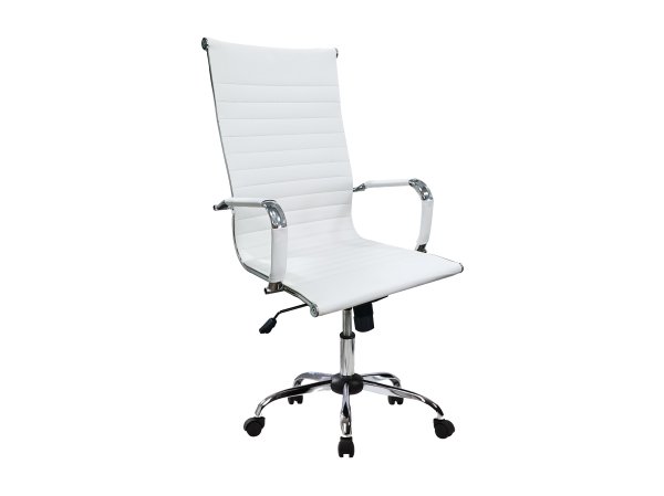 Equip Office Chair, Ribbed Upholstery, High-Back, White