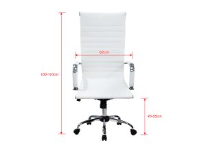 Equip Office Chair, Ribbed Upholstery, High-Back, White