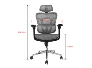 Equip Ergonomic Premium Office Chair with Headrest and Armrests, Grey