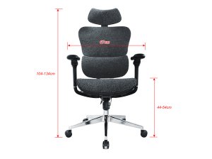 Equip Ergonomic Premium Office Chair with Headrest and Armrests, Blue Black