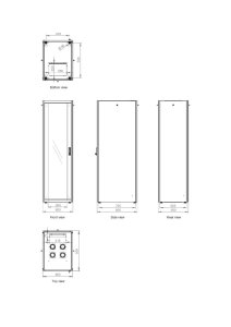 Equip Basic Flex 19' Cabinet, 22U, 600X800MM, RAL7035 Grey