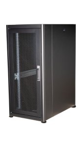 Equip Basic Flex 19' Cabinet, 26U, 600X1000MM, Perforated Front Door, RAL9005 Black