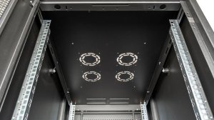 Equip Basic Flex 19' Cabinet, 26U, 600X1000MM, Perforated Front Door, RAL9005 Black