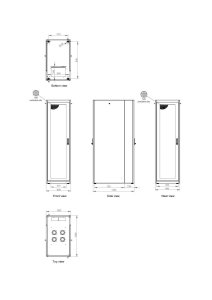 Equip Basic Flex 19' Cabinet, 26U, 600X1000MM, Perforated Front Door, RAL7035 Grey