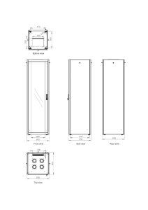 Equip Basic Flex 19' Cabinet, 26U, 600X600MM, RAL7035 Grey