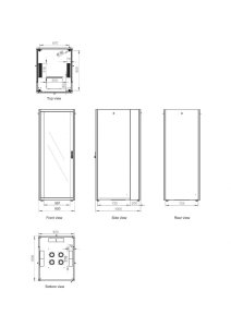 Equip Basic Flex 19' Cabinet, 42U, 800X1000MM, RAL7035 Grey