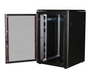 Equip Dynamic Flex 19' Cabinet, 22U, 800X800MM, RAL9005 Black