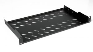 Equip Fixed Shelf 19', 1U, 400MM, Black