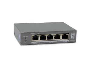 LevelOne 5-Port Gigabit PoE Switch, 802.3af/at/bt PoE, 4 PoE Outputs, 60W Power Budget, Long-Range PoE with Watchdog