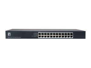 LevelOne GEU-2432 24-Port Gigabit Ethernet Switch, 4-Mode DIP Button, 19″ Rackmount Unmanaged Switch