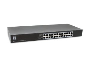 LevelOne GEU-2432 24-Port Gigabit Ethernet Switch, 4-Mode DIP Button, 19" Rackmount Unmanaged Switch