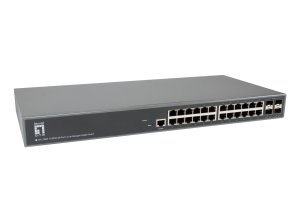 LevelOne TURING 28-Port L3 Lite Managed Gigabit Switch, 24 x 1G RJ45, 4 x 1G/10G SFP+ Uplinks