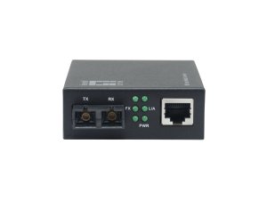 LevelOne Smart Gigabit RJ45-SC Media Converter, Multi-Mode Fiber, 850nm, 500M, Compatible with 19-inch rack-mountable chassis
