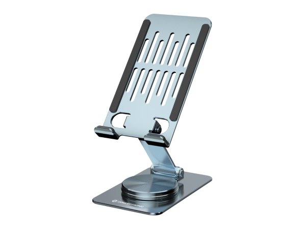 Conceptronic THANA08G Foldable Swivel Phone Stand, 360° Rotating Base, Adjustable Height