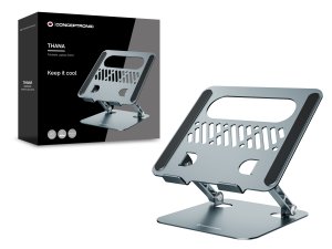 Conceptronic THANA10G Foldable Laptop Stand, Adjustable Height