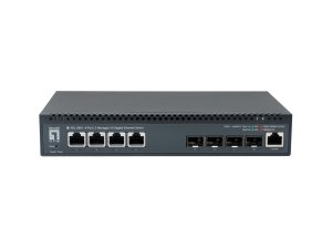 LevelOne 8-Port L3 Managed 10-Gigabit Switch, 4 x 1G/2.5G/5G/10G RJ45, 4 x 1G/2.5G/10G SFP+ Uplinks