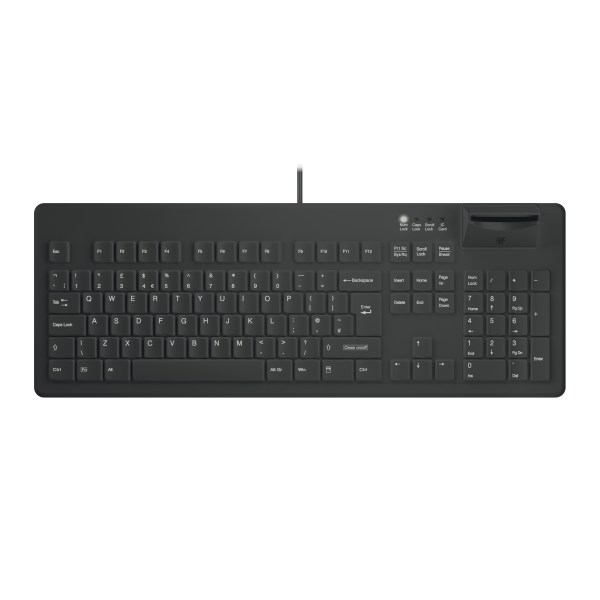 Contour Design Active Key Contour Medical Keyboard SmartCard Full-Size Wired Black UK C8200