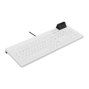 Contour Design Active Key Contour Medical Keyboard SmartCard Full-Size Wired Black & White UK C8200