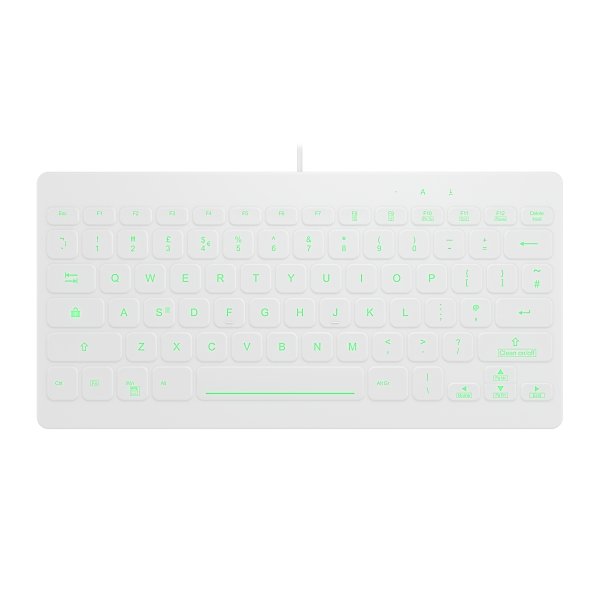 Contour Design Active Key Contour QuickClean Medical Keyboard IP68 Backlit Mini Wired White UK CB4112