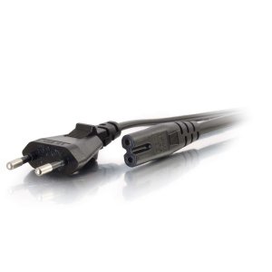 C2G 1m European Non-Polarised Power Cord (CEE 7/7 to IEC 60320 C7)