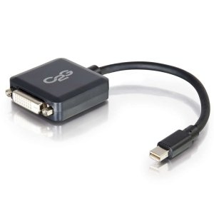C2G 8in Mini DisplayPortTM Male to Single Link DVI-D Female Adapter Converter - Black