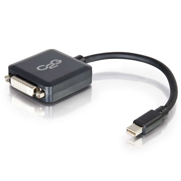 C2G 8in Mini DisplayPortTM Male to Single Link DVI-D Female Adapter Converter - Black