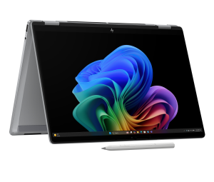 HP OmniBook X FlipNGAI 14-fk0006na Copilot+ PC AMD Ryzen™ AI 5 340 Hybrid (2-in-1) 35.6 cm (14″) Touchscreen 2K 16 GB LPDDR5x-SDRAM 512 GB SSD Wi-Fi 7 (802.11be) Windows 11 Home Silver