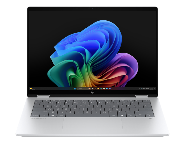 HP OmniBook X FlipNGAI 14-fk0006na Copilot+ PC AMD Ryzen™ AI 5 340 Hybrid (2-in-1) 35.6 cm (14") Touchscreen 2K 16 GB LPDDR5x-SDRAM 512 GB SSD Wi-Fi 7 (802.11be) Windows 11 Home Silver
