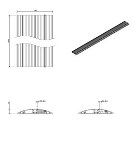 Dataflex 31.423 cable trunking system Aluminium 1.5 m