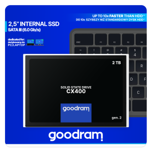 Goodram CX400 SSDPR-CX400-02T-G2 2 TB 2.5" Serial ATA III 3D NAND