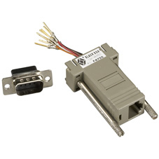 Black Box FA755 cable gender changer RJ-45 DB9 Grey