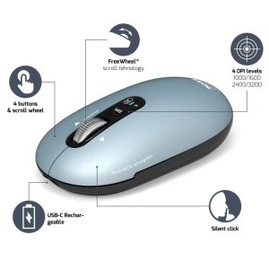 Port Designs 910500 mouse Universal Ambidextrous Bluetooth Optical 3200 DPI