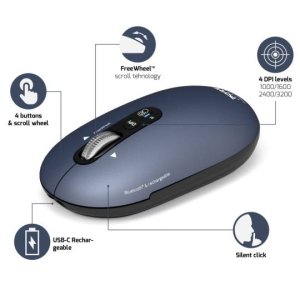 Port Designs PORT Connect PURE MAC mouse Universal Ambidextrous Bluetooth Optical 3200 DPI