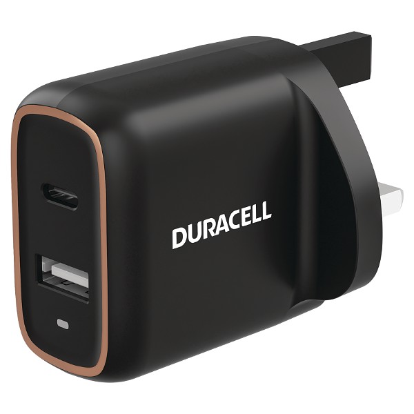 Duracell DRACUSB19-UK mobile device charger Smartphone, Tablet Black AC Indoor