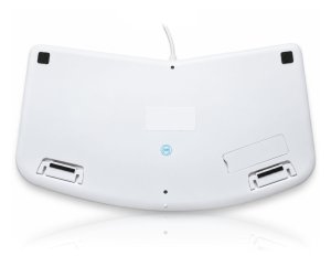 Accuratus Contour White - USB Type A/C Sculptured Ergonomic Split Key Multimedia Keyboard with Reverse Tilt PC & Mac