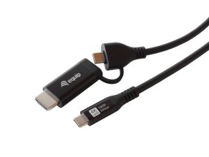 Equip 2 in 1 USB-C to C + HDMI Cable, 1.0m, PD100W, 4K/60Hz, 20Gbps