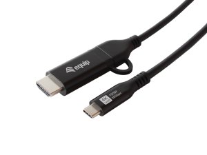 Equip 2 in 1 USB-C to C + HDMI Cable, 1.0m, PD100W, 4K/60Hz, 20Gbps