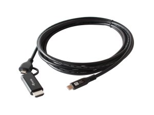 Equip 2 in 1 USB-C to C + HDMI Cable, 2.0m, PD100W, 4K/60Hz, 20Gbps