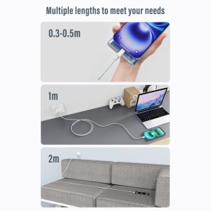 Equip USB 2.0 Cable, USB-C Male to USB-C Male, 1m, PD 60W, White
