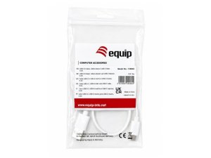 Equip USB 2.0 Cable, USB-A Male to USB-C Male, 0.3m White