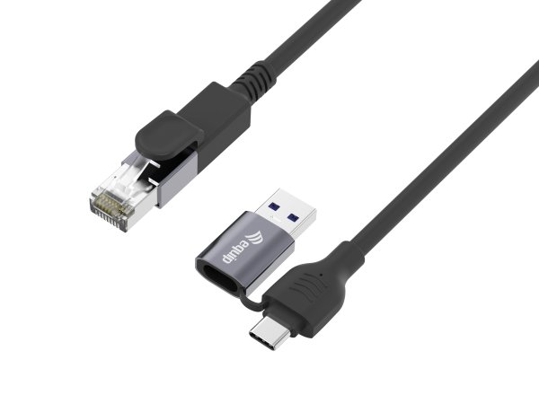 Equip 2 in 1 USB-C + A to RJ45 Gigabit Ethernet Cable, 5.0m