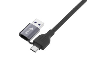 Equip 2 in 1 USB-C + A to RJ45 Gigabit Ethernet Cable, 5.0m