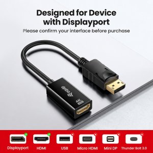 Equip DisplayPort 1.2 to HDMI Active Adapter, 4K 60Hz