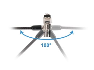 Conceptronic CUSTODIO02BNM Keyed Laptop Lock, Nano Lock Slot, Master Keyed Compatible, 1.8m