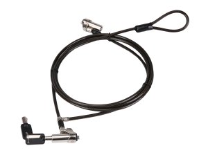 Conceptronic CUSTODIO02BNTM Keyed Dual Head Laptop Lock, Nano Lock Slot, Master Keyed Compatible, 1.8m
