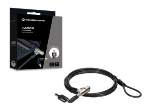 Conceptronic CUSTODIO02BSM Keyed Laptop Lock, Standard Security Slot, Master Keyed Compatible, 1.8m